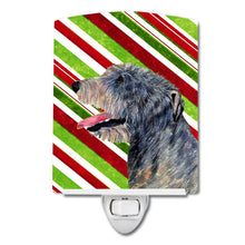 Load image into Gallery viewer, Irish Wolfhound Candy Cane Holiday Christmas Ceramic Night Light SS4575CNL