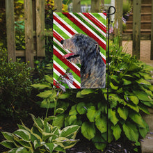 Load image into Gallery viewer, Irish Wolfhound Candy Cane Holiday Christmas Garden Flag – Decorative Outdoor Yard Flag