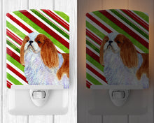 Load image into Gallery viewer, English Toy Spaniel Candy Cane Holiday Christmas Ceramic Night Light SS4576CNL