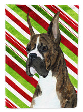 Load image into Gallery viewer, Boxer Candy Cane Holiday Christmas Garden Flag – Decorative Outdoor Yard Flag