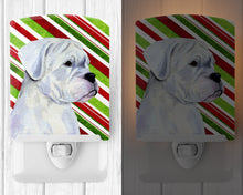 Load image into Gallery viewer, Boxer Candy Cane Holiday Christmas Ceramic Night Light SS4578CNL