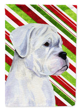 Load image into Gallery viewer, Boxer Candy Cane Holiday Christmas Garden Flag – Decorative Outdoor Yard Flag