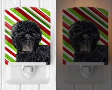 Load image into Gallery viewer, Affenpinscher Candy Cane Holiday Christmas Ceramic Night Light SS4580CNL