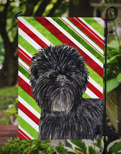 Load image into Gallery viewer, Affenpinscher Candy Cane Holiday Christmas Garden Flag – Decorative Outdoor Yard Flag