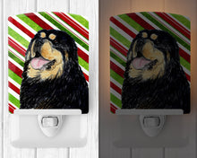 Load image into Gallery viewer, Tibetan Mastiff Candy Cane Holiday Christmas Ceramic Night Light SS4581CNL