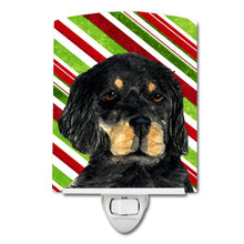 Load image into Gallery viewer, Gordon Setter Candy Cane Holiday Christmas Ceramic Night Light SS4584CNL