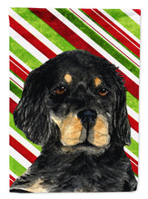Load image into Gallery viewer, Gordon Setter Candy Cane Holiday Christmas Garden Flag – Decorative Outdoor Yard Flag
