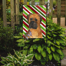 Load image into Gallery viewer, Bullmastiff Candy Cane Holiday Christmas Garden Flag – Decorative Outdoor Yard Flag