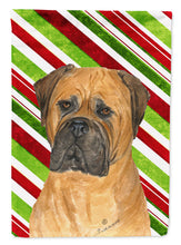 Load image into Gallery viewer, Bullmastiff Candy Cane Holiday Christmas Garden Flag – Decorative Outdoor Yard Flag