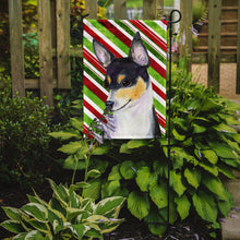 Load image into Gallery viewer, Chihuahua Candy Cane Holiday Christmas Garden Flag – Decorative Outdoor Yard Flag