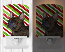 Load image into Gallery viewer, French Bulldog Candy Cane Holiday Christmas Ceramic Night Light SS4588CNL