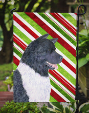 Load image into Gallery viewer, Akita Candy Cane Holiday Christmas Garden Flag – Decorative Outdoor Yard Flag