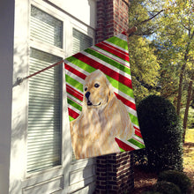 Load image into Gallery viewer, Cocker Spaniel Candy Cane Holiday Christmas Flag Canvas House Size