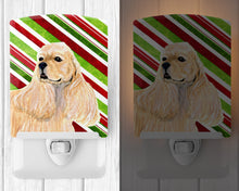 Load image into Gallery viewer, Cocker Spaniel Candy Cane Holiday Christmas Ceramic Night Light SS4591CNL
