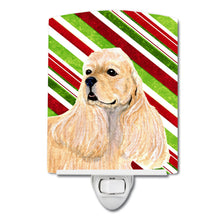 Load image into Gallery viewer, Cocker Spaniel Candy Cane Holiday Christmas Ceramic Night Light SS4591CNL