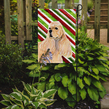 Load image into Gallery viewer, Cocker Spaniel Candy Cane Holiday Christmas Garden Flag – Decorative Outdoor Yard Flag