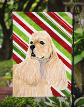 Load image into Gallery viewer, Cocker Spaniel Candy Cane Holiday Christmas Garden Flag – Decorative Outdoor Yard Flag
