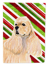 Load image into Gallery viewer, Cocker Spaniel Candy Cane Holiday Christmas Garden Flag – Decorative Outdoor Yard Flag