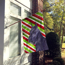 Load image into Gallery viewer, Schnauzer Candy Cane Holiday Christmas Flag Canvas House Size