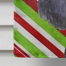 Load image into Gallery viewer, Schnauzer Candy Cane Holiday Christmas Flag Canvas House Size