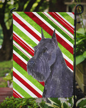Load image into Gallery viewer, Schnauzer Candy Cane Holiday Christmas Garden Flag – Decorative Outdoor Yard Flag