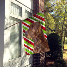 Load image into Gallery viewer, Field Spaniel Candy Cane Holiday Christmas Flag Canvas House Size