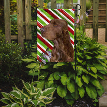 Load image into Gallery viewer, Field Spaniel Candy Cane Holiday Christmas Garden Flag – Decorative Outdoor Yard Flag
