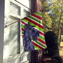 Load image into Gallery viewer, Scottish Terrier Candy Cane Holiday Christmas Flag Canvas House Size
