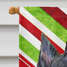 Load image into Gallery viewer, Scottish Terrier Candy Cane Holiday Christmas Flag Canvas House Size