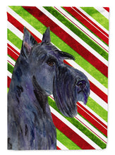 Load image into Gallery viewer, Scottish Terrier Candy Cane Holiday Christmas Flag Canvas House Size