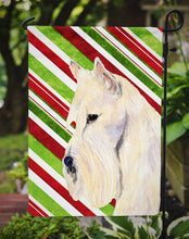 Load image into Gallery viewer, Scottish Terrier Candy Cane Holiday Christmas Garden Flag – Decorative Outdoor Yard Flag