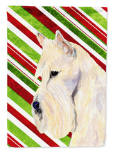 Load image into Gallery viewer, Scottish Terrier Candy Cane Holiday Christmas Garden Flag – Decorative Outdoor Yard Flag
