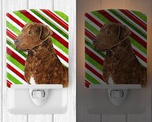 Load image into Gallery viewer, Chesapeake Bay Retriever Candy Cane Holiday Christmas Ceramic Night Light SS4600CNL