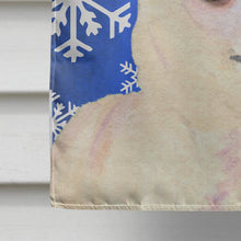Load image into Gallery viewer, Chihuahua Winter Snowflakes Holiday Flag Canvas House Size