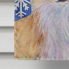 Load image into Gallery viewer, Chihuahua Winter Snowflakes Holiday Flag Canvas House Size