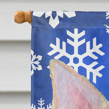Load image into Gallery viewer, Chihuahua Winter Snowflakes Holiday Flag Canvas House Size