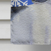 Load image into Gallery viewer, Rat Terrier Winter Snowflakes Holiday Flag Canvas House Size
