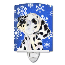 Load image into Gallery viewer, Dalmatian Winter Snowflakes Holiday Ceramic Night Light SS4630CNL