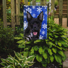 Load image into Gallery viewer, Australian Kelpie Winter Snowflakes Holiday Garden Flag – Decorative Outdoor Yard Flag