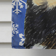 Load image into Gallery viewer, Tibetan Mastiff Winter Snowflakes Holiday Flag Canvas House Size