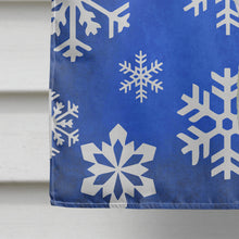 Load image into Gallery viewer, Basenji Winter Snowflakes Holiday Flag Canvas House Size