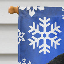 Load image into Gallery viewer, Gordon Setter Winter Snowflakes Holiday Flag Canvas House Size