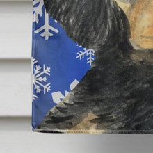 Load image into Gallery viewer, Gordon Setter Winter Snowflakes Holiday Flag Canvas House Size