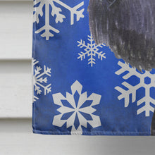 Load image into Gallery viewer, Schnauzer Winter Snowflakes Holiday Flag Canvas House Size