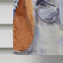 Load image into Gallery viewer, Basset Hound Winter Snowflakes Holiday Flag Canvas House Size