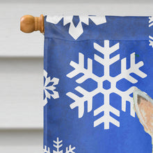 Load image into Gallery viewer, Scottish Terrier Winter Snowflakes Holiday Flag Canvas House Size
