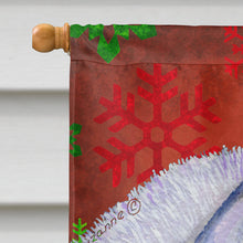 Load image into Gallery viewer, Siberian Husky Red Green Snowflakes Holiday Christmas Flag Canvas House Size