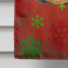 Load image into Gallery viewer, Doberman Red and Green Snowflakes Holiday Christmas Flag Canvas House Size