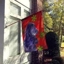Load image into Gallery viewer, Cocker Spaniel Red Green Snowflakes Holiday Christmas Flag Canvas House Size