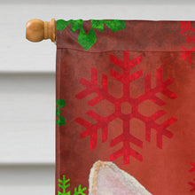 Load image into Gallery viewer, Chihuahua Red and Green Snowflakes Holiday Christmas Flag Canvas House Size
